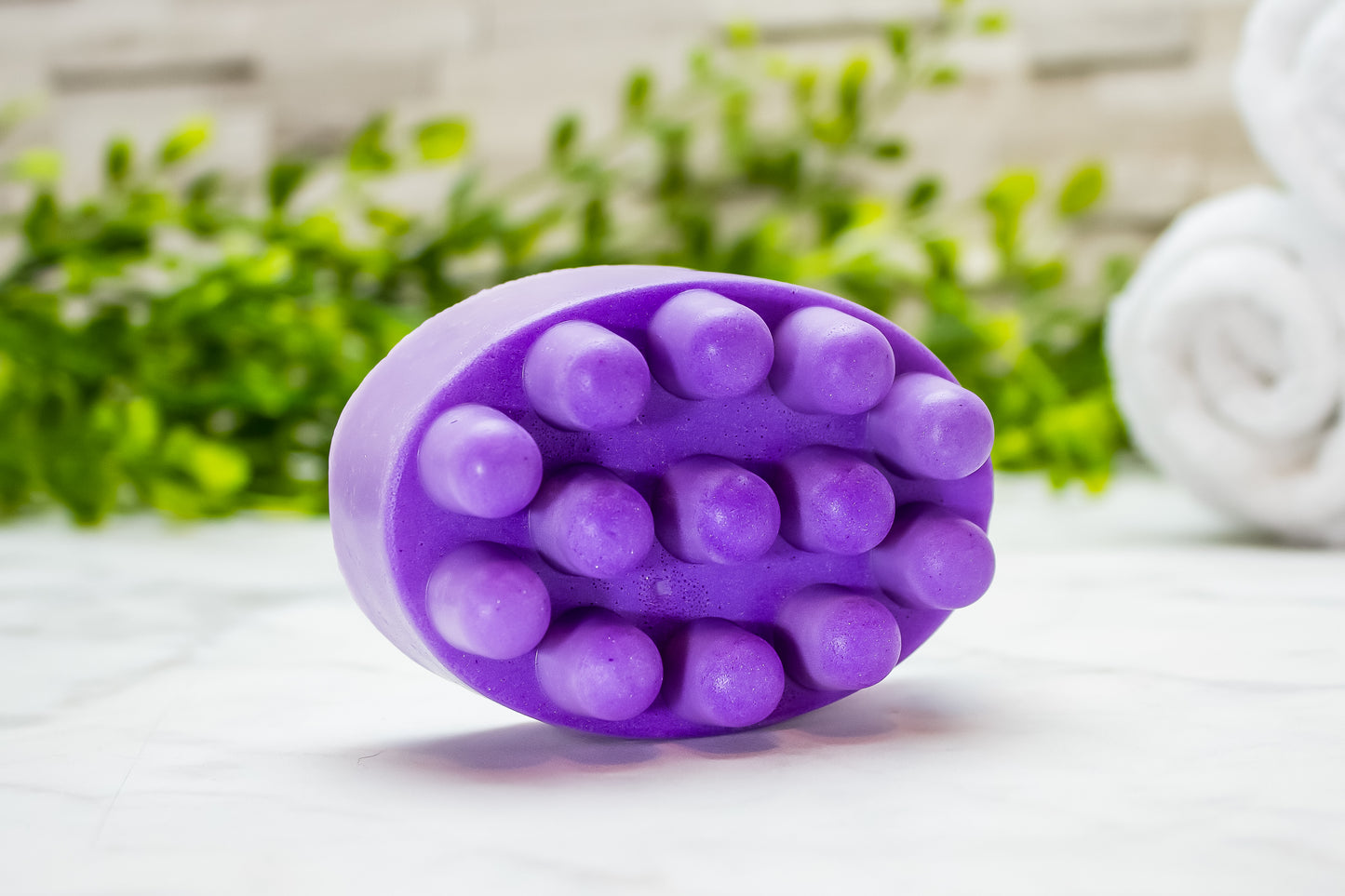 Lilac Luffa Massage Soap Bar - Divine Goddess Soaps