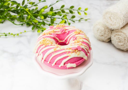 Cherry Blossom Donut Bath Bomb - Divine Goddess Soaps