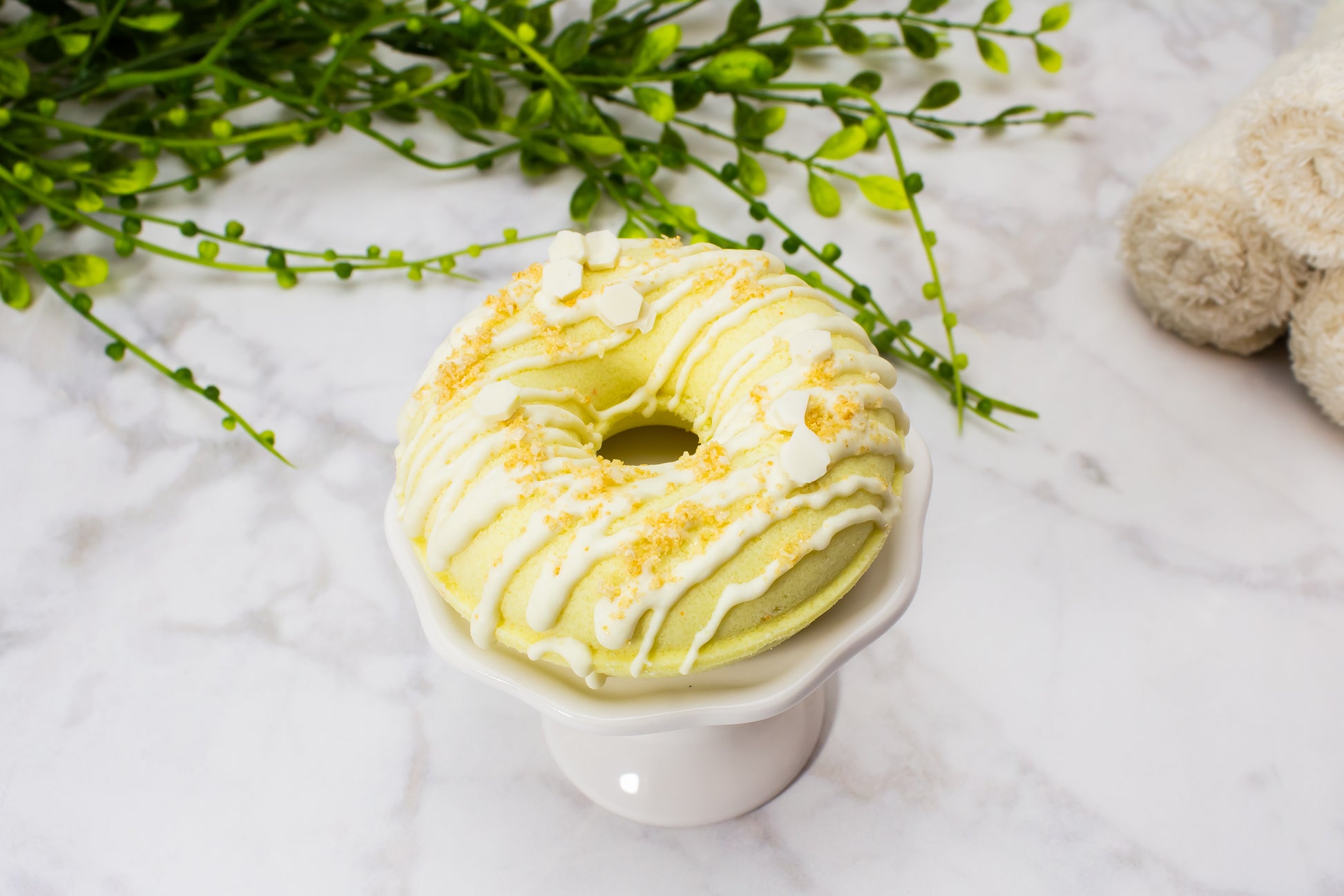 Honeysuckle Donut Bath Bomb - Divine Goddess Soaps