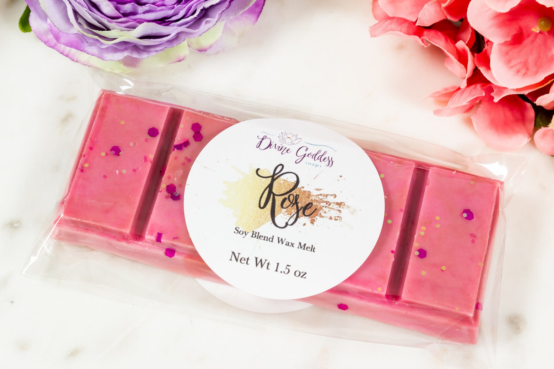 Rose Wax Melt Snap Bar - Divine Goddess Soaps