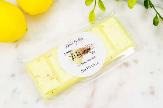 Lemon Meringue Pie Wax Melt Snap Bar - Divine Goddess Soaps