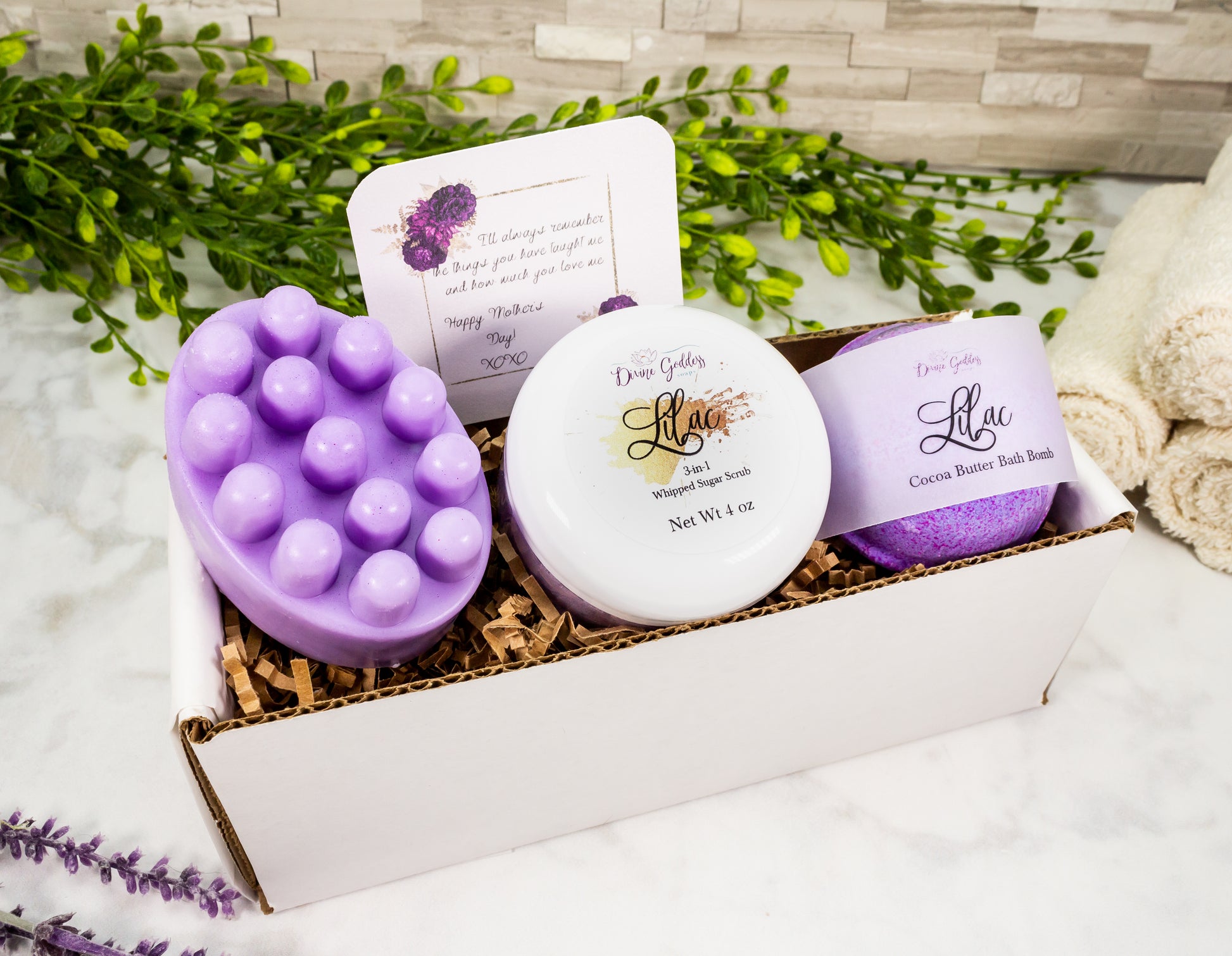 Lilac Mother's Day Gift Set - Divine Goddess Soaps