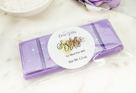 Sea Salt and Orchid Wax Melt Snap Bar - Divine Goddess Soaps