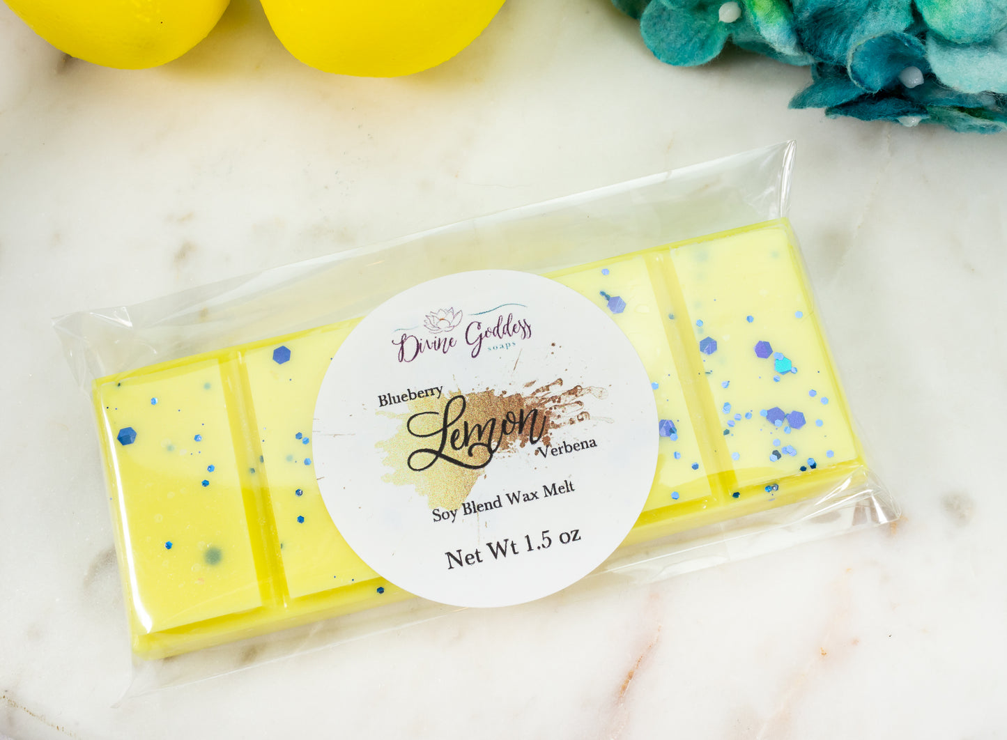 Blueberry Lemon Verbena Wax Melt Snap Bar - Divine Goddess Soaps