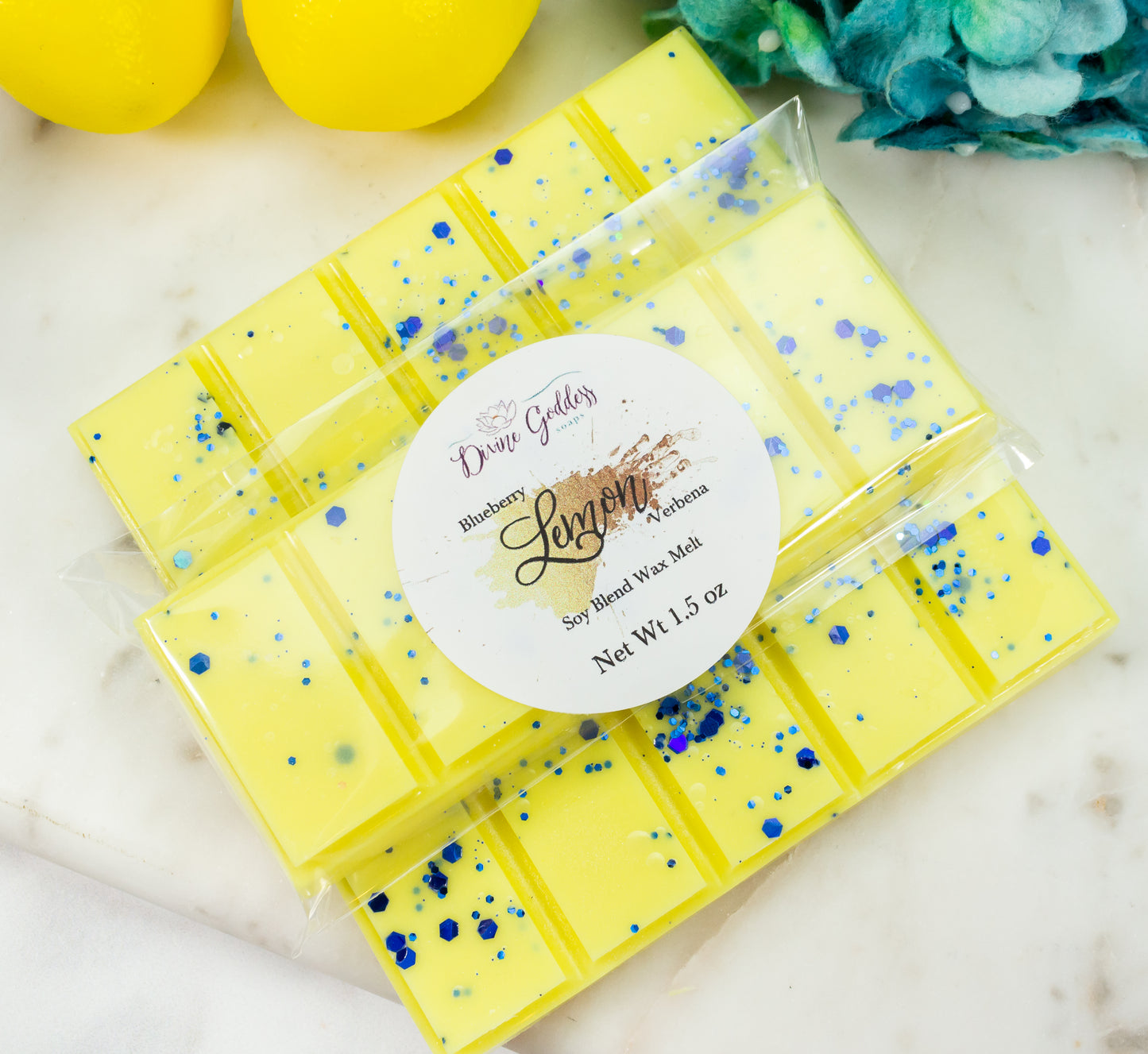 Blueberry Lemon Verbena Wax Melt Snap Bar - Divine Goddess Soaps