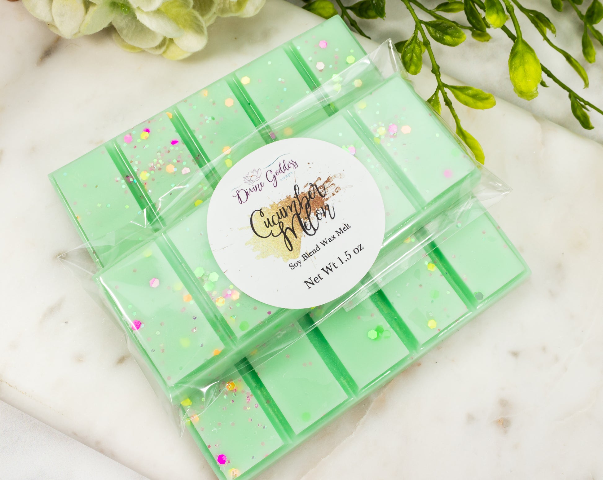 Cucumber Melon Wax Melt Snap Bar - Divine Goddess Soaps