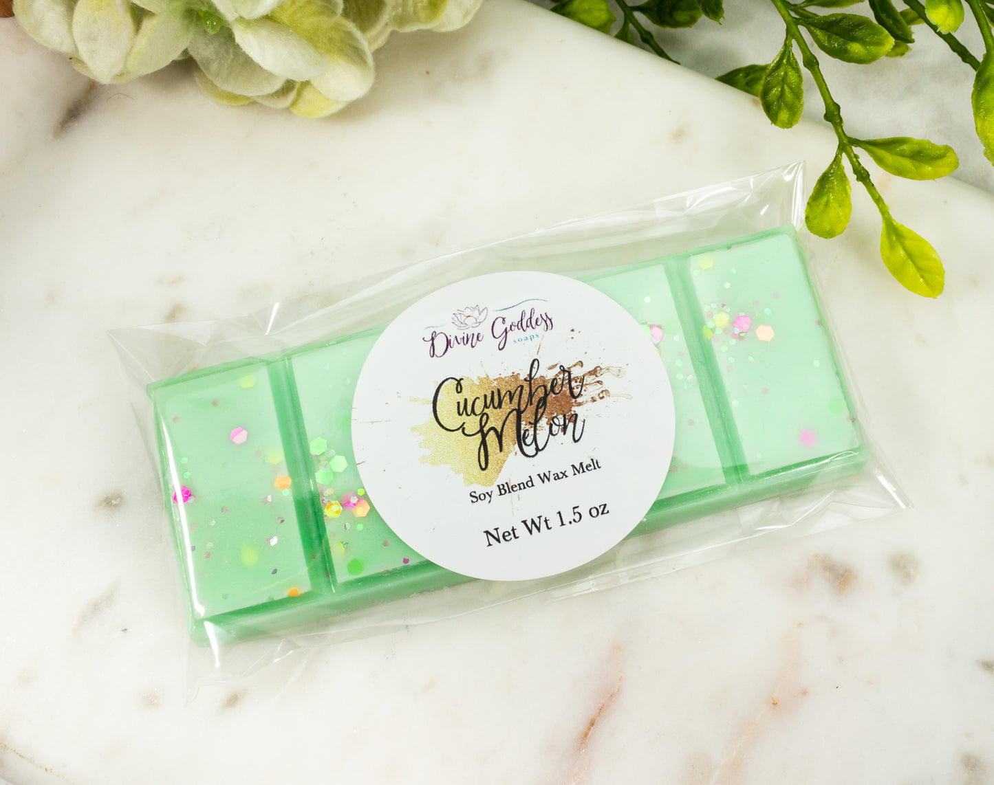 Cucumber Melon Wax Melt Snap Bar - Divine Goddess Soaps