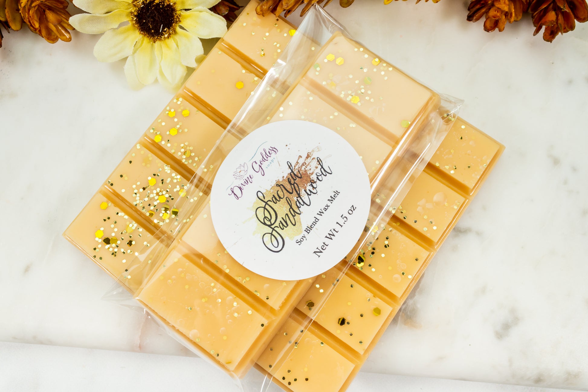 Sacred Sandalwood Wax Melt Snap Bar - Divine Goddess Soaps