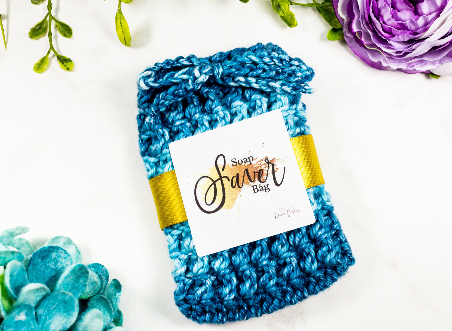 Teal Wash Soap Saver Bag - Divine Goddess Soaps