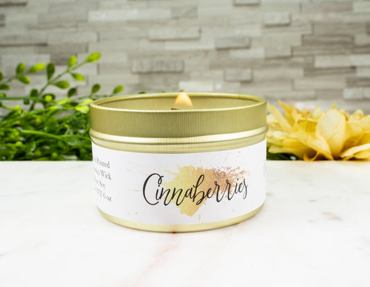 Cinnaberries Wood Wick Soy Candle - Divine Goddess Soaps
