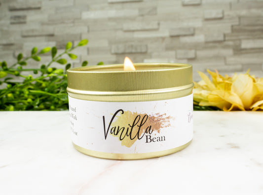 Vanilla Bean Wood Wick Soy Candle - Divine Goddess Soaps
