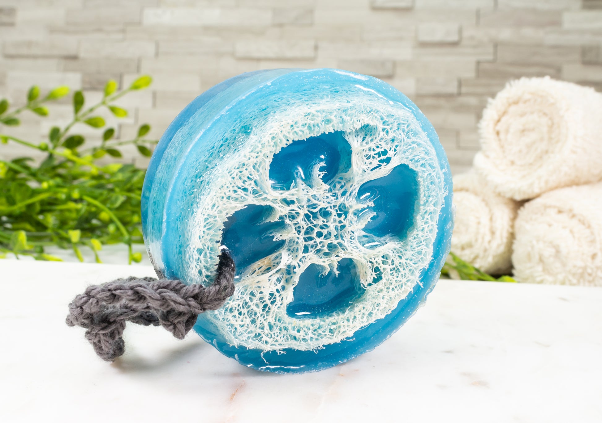 Poseidon Luffa Soap On A Rope - Divine Goddess Soaps