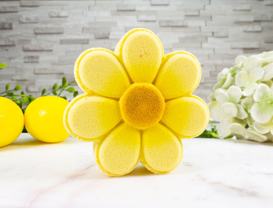 Raspberry Lemonade  Flower Bath Bomb - Divine Goddess Soaps