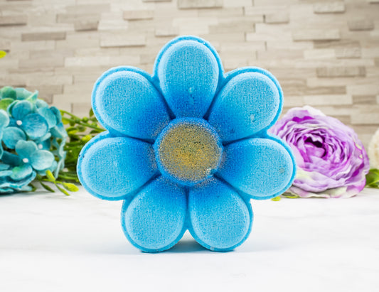 Blue Raspberry Flower Bath Bomb - Divine Goddess Soaps
