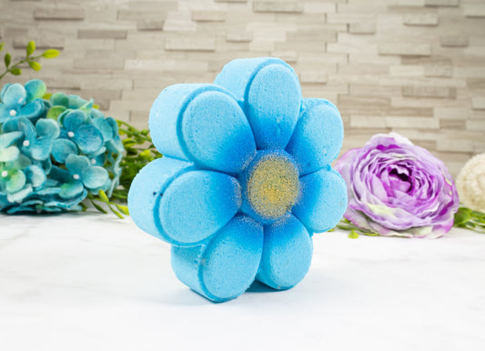 Blue Raspberry Flower Bath Bomb - Divine Goddess Soaps