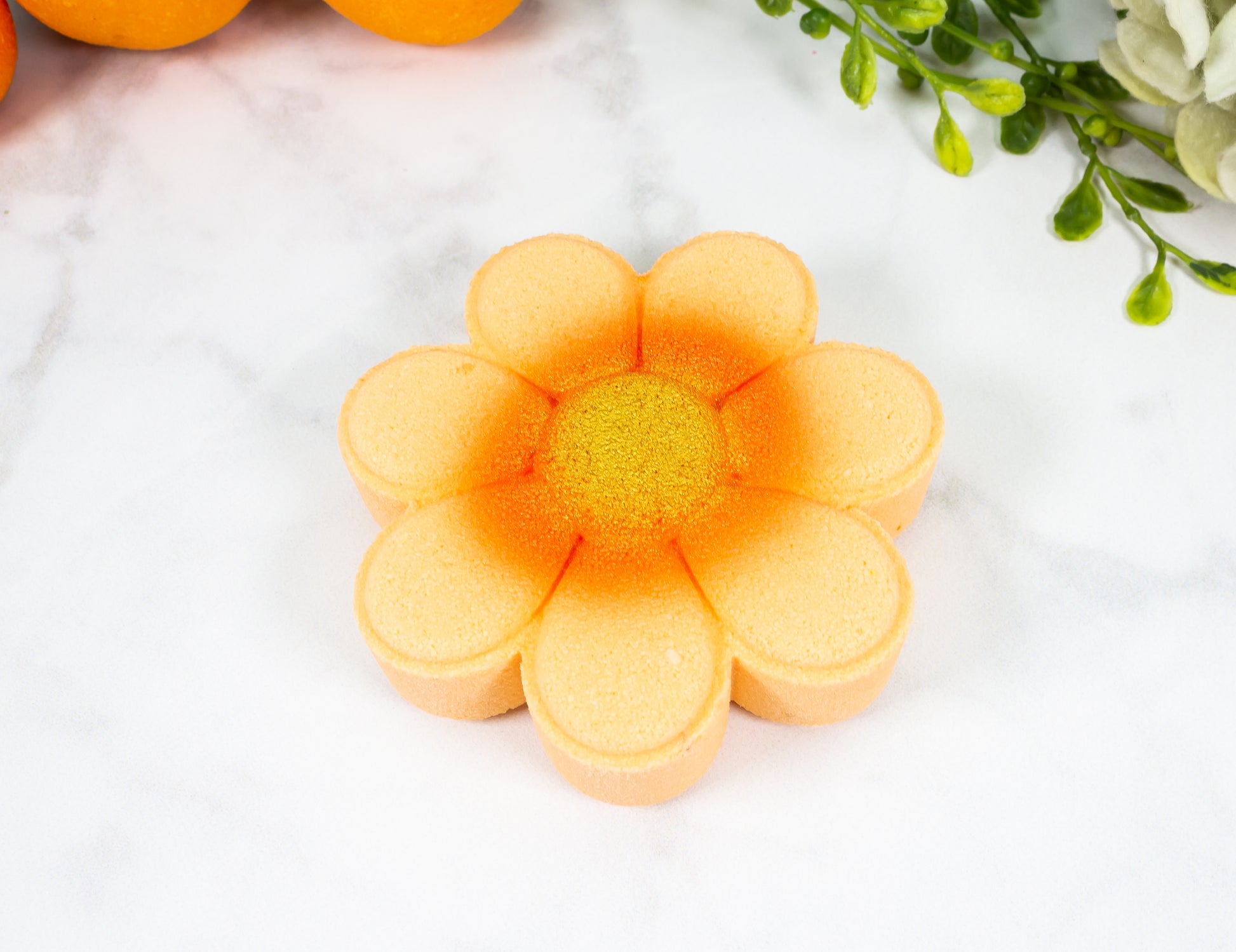 Orange Soda  Flower Bath Bomb - Divine Goddess Soaps