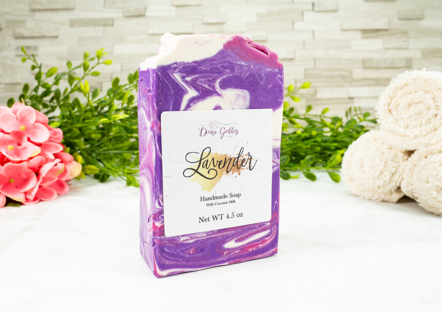 Lavender Coconut Milk Bar Soap - Divine Goddess Soaps