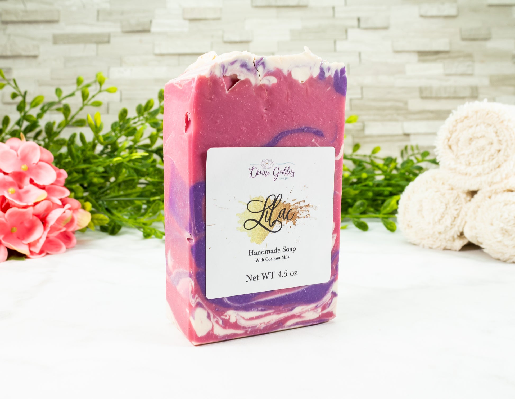 Lilac Coconut Milk Bar Soap - Divine Goddess Soaps