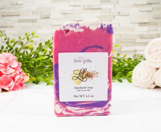 Lilac Coconut Milk Bar Soap - Divine Goddess Soaps