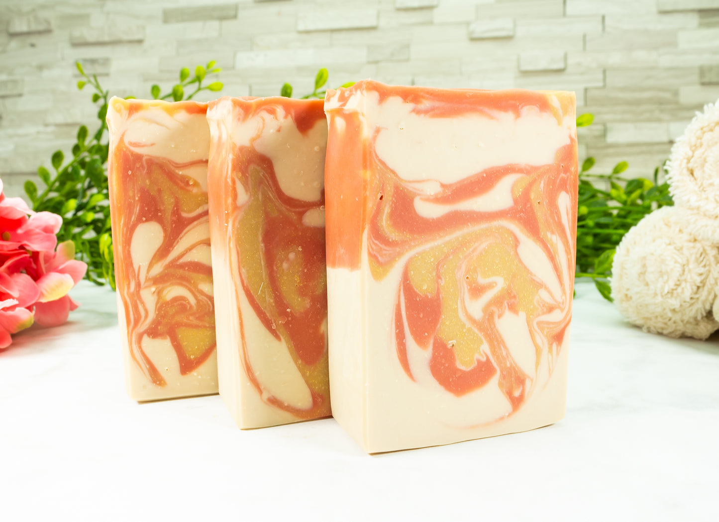 Peach Champagne Coconut Milk Bar Soap - Divine Goddess Soaps