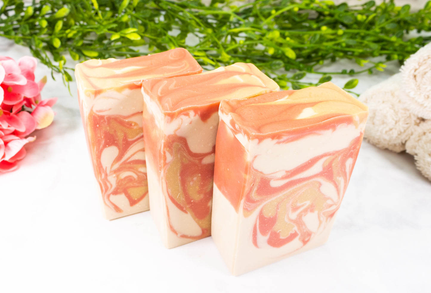 Peach Champagne Coconut Milk Bar Soap - Divine Goddess Soaps