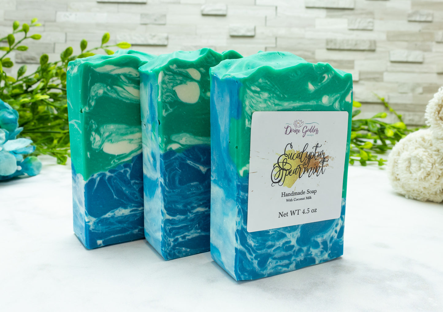 Eucalyptus Spearmint Coconut Milk Bar Soap - Divine Goddess Soaps