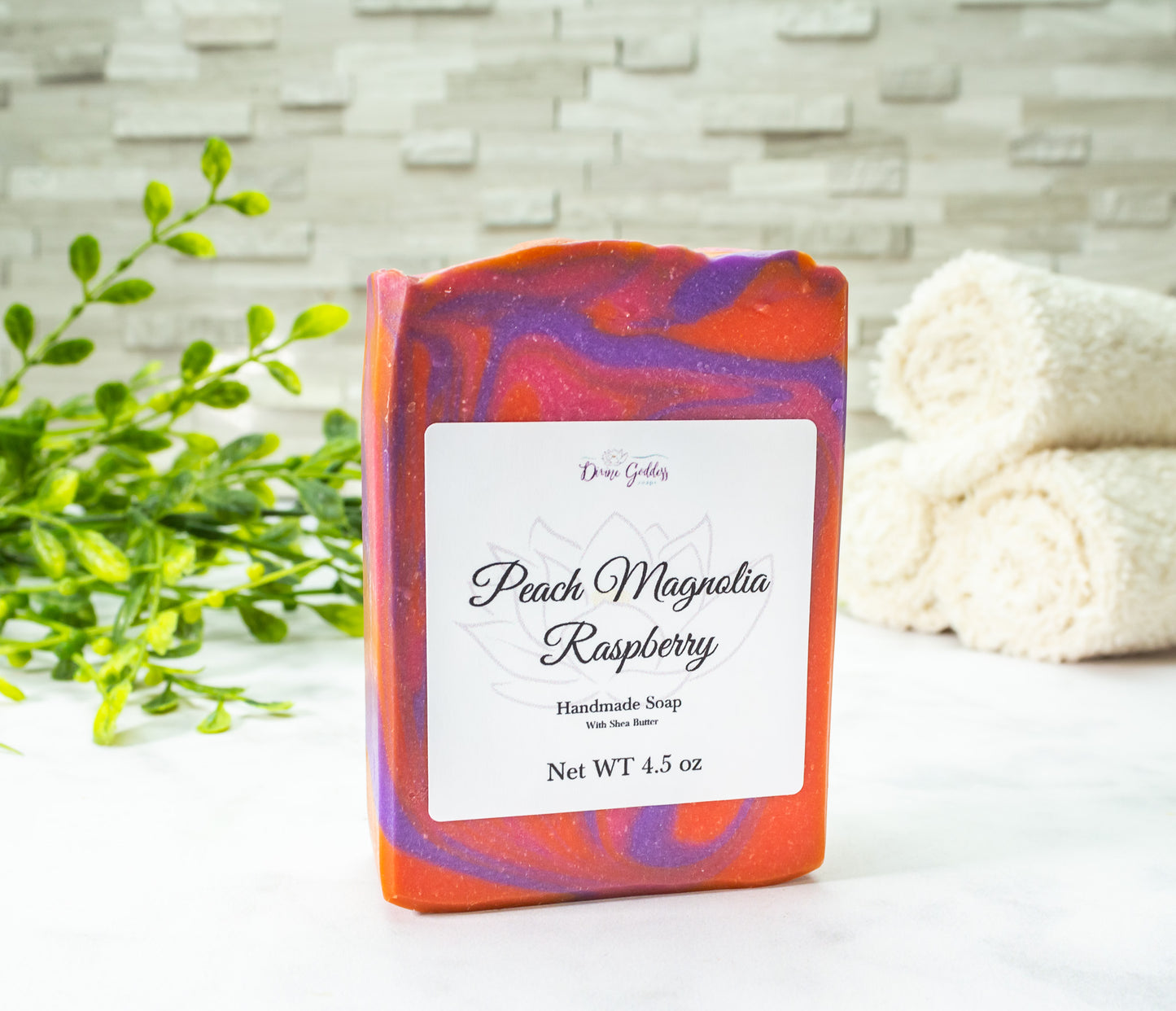 Peach Magnolia Raspberry Handmade Bar Soap