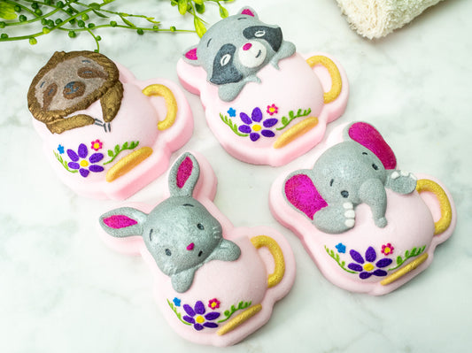 Animals in a Teacup Large Bath Bomb Set