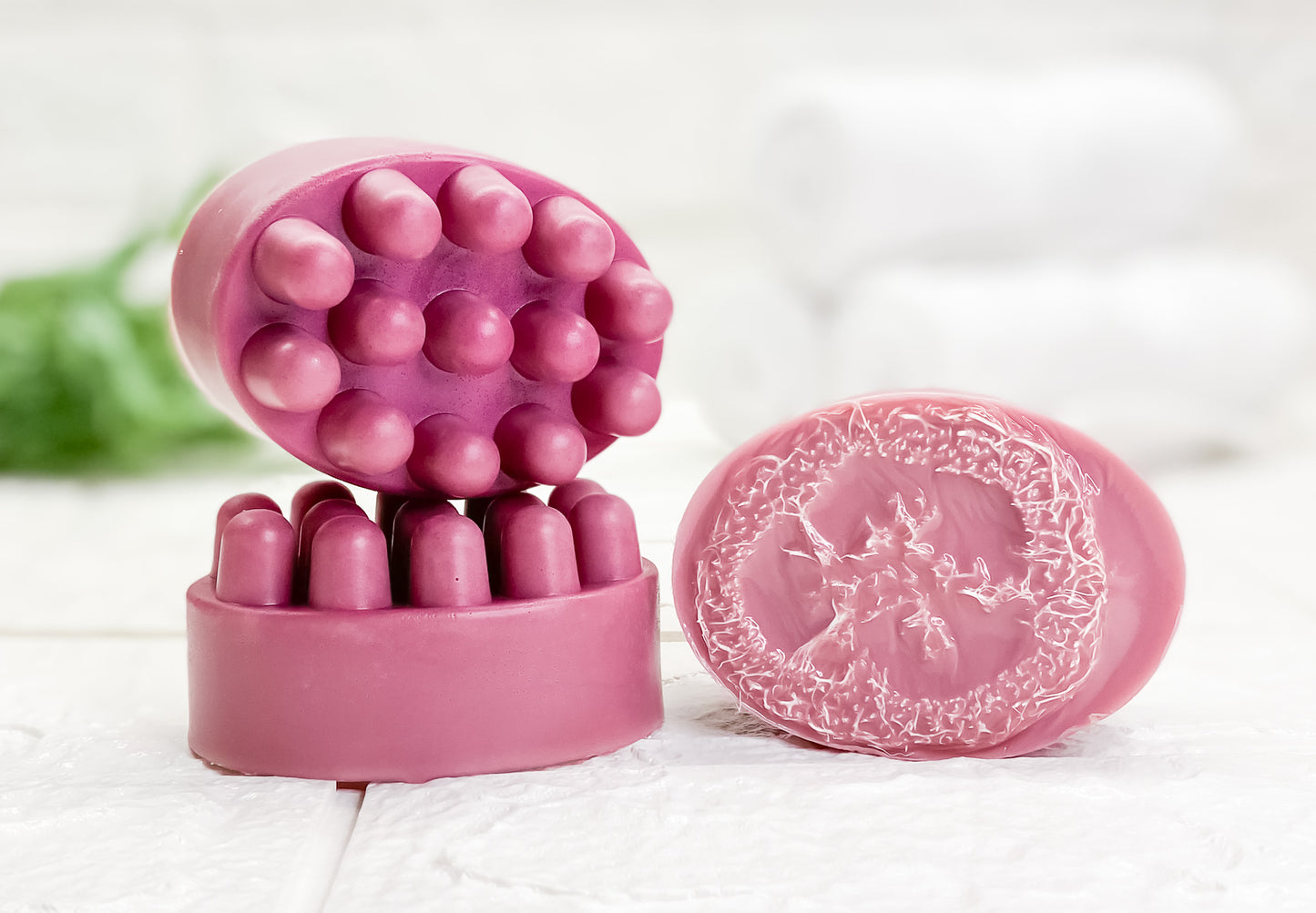 Rose Nymph Luffa Massage Soap Bar